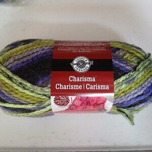 Dragonfly #J40 Loops & Threads Charisma Yarn Green Blue Purple Black 109yd 3.5oz